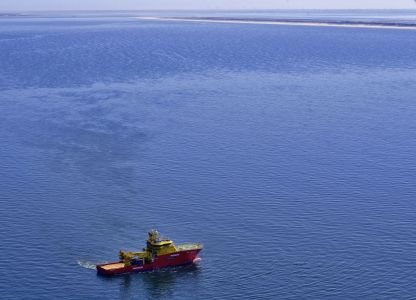 Bild 0 von Norwegisches Spezialschiff für Inspektionsarbeiten vor Juist